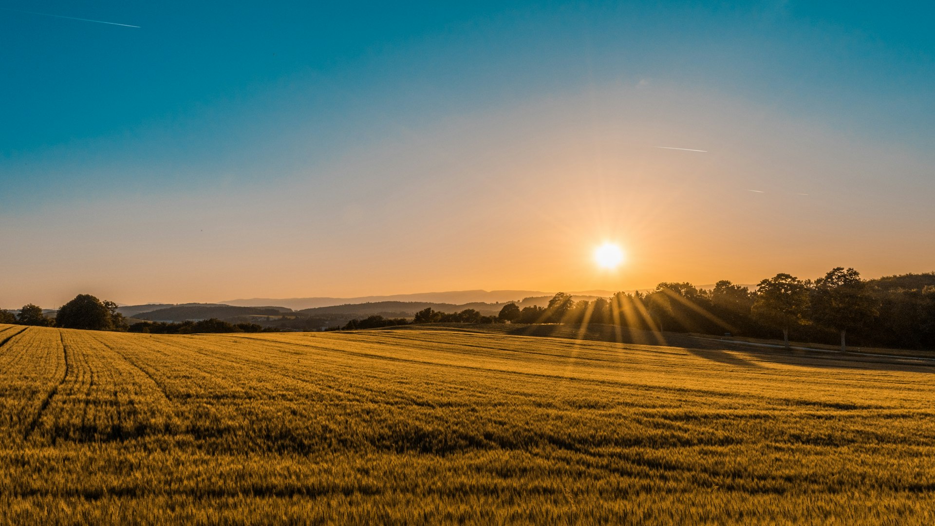 Texas Hill Country sunset fields Comal County